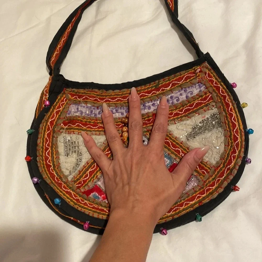 HOBO SEQUINS COLORFUL BELL BAG FABRIC LIGHT WEIGHT